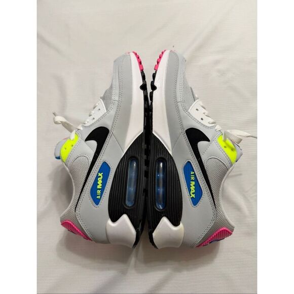 Nike Air Max 90 Platinum Grey Neon Pink Blast Volt Black DZ4398-001 Men\'s 11